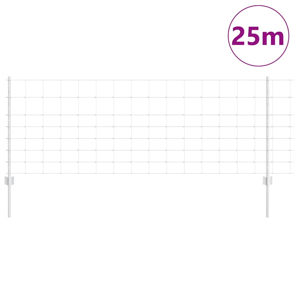 vidaXL Στήλες Πλέγματος 11 τεμ U-Channel 80 εκ Γαλβανισμένο Ατσάλι