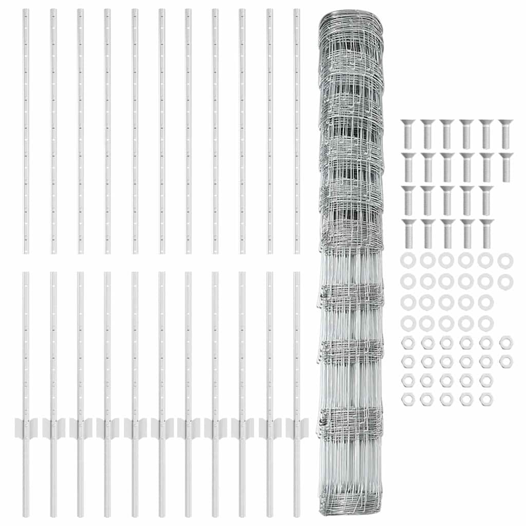 vidaXL Στυλίδια Περίφραξης 22 τμχ U-Channel 120 εκ Γαλβανισμένο Ατσάλι