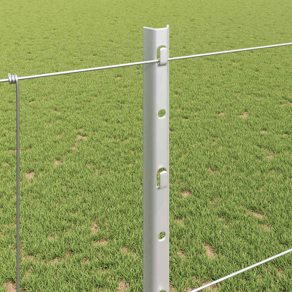 vidaXL Στηρίγματα Φράχτη 22 τεμ U-Channel 120 εκ Γαλβανισμένος Χάλυβας