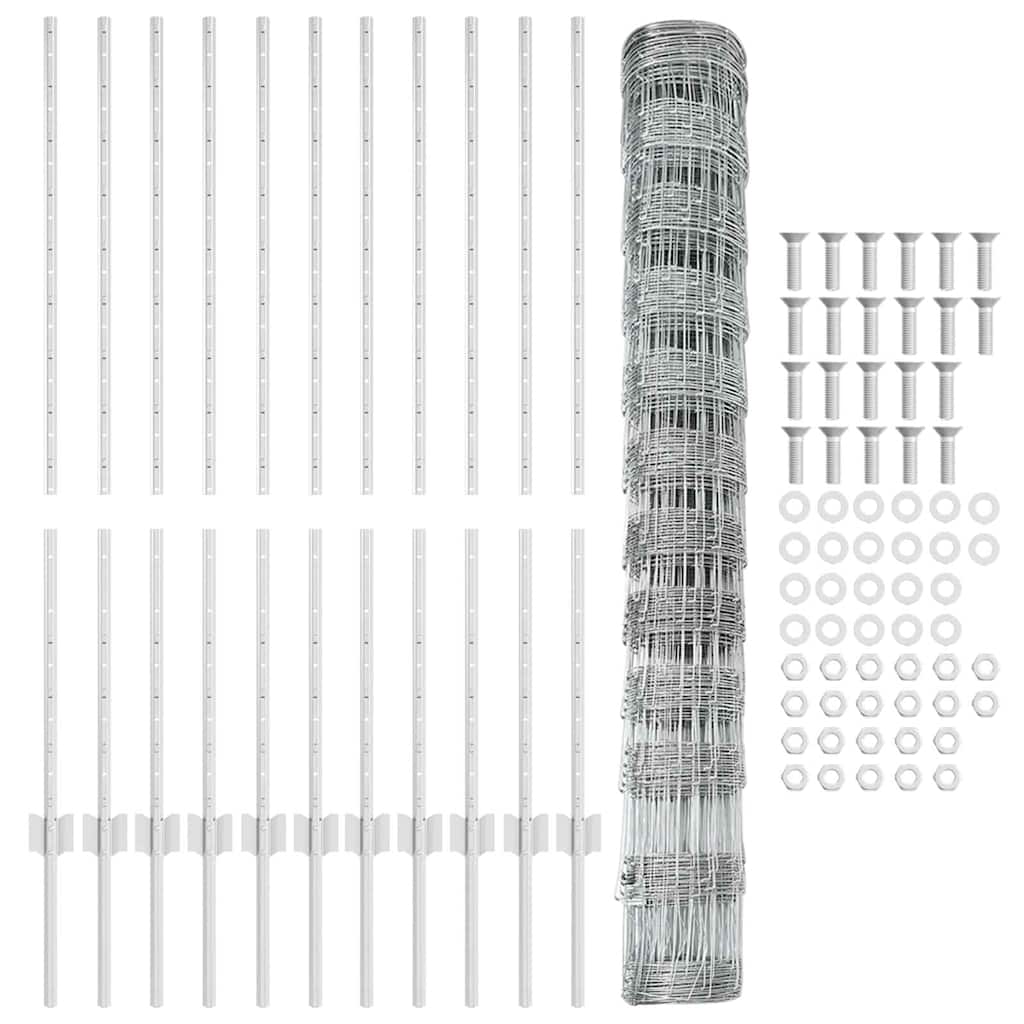 Φράχτες vidaXL 22 τεμάχια U-Channel 120 cm Γαλβανισμένος Χάλυβας