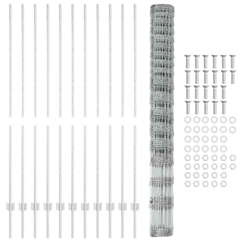 Φράχτες vidaXL 22 τεμ U-Channel 150 εκ Γαλβανισμένος Χάλυβας