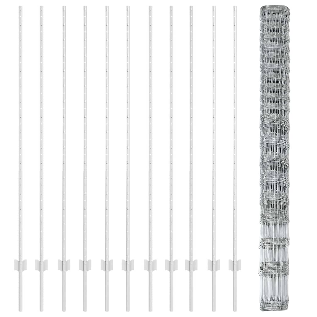 Πόρτες Παραλλαγής vidaXL 22 τεμάχια U-Channel 160 εκ. γαλβανισμένου ατσαλιού