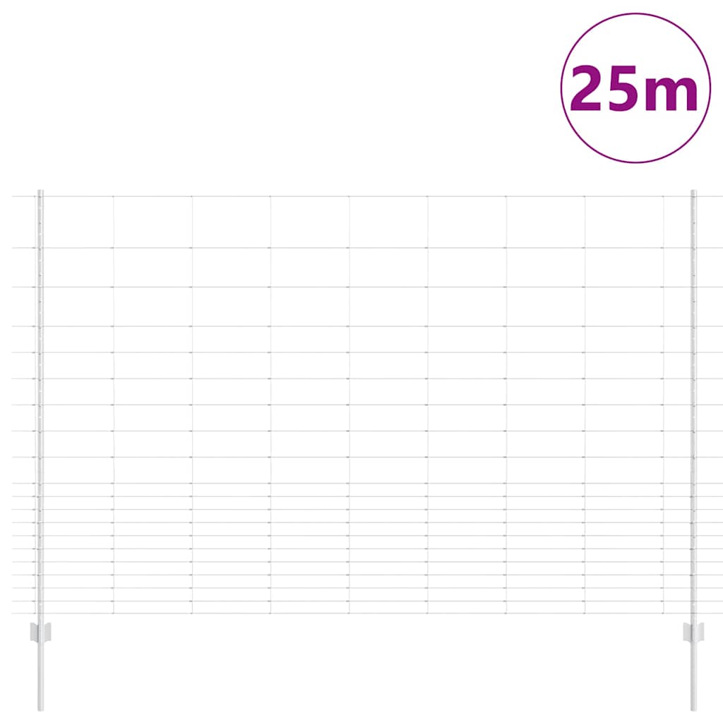vidaXL Πόλοι Φράχτη 22 τμχ U-Channel 160 εκ Γαλβανισμένο Ατσάλι