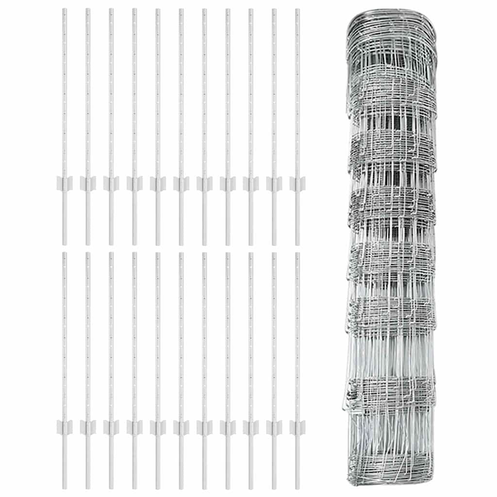 Φράχτες vidaXL 11 τεμ U-Channel 80 εκ Γαλβανισμένο Ατσάλι