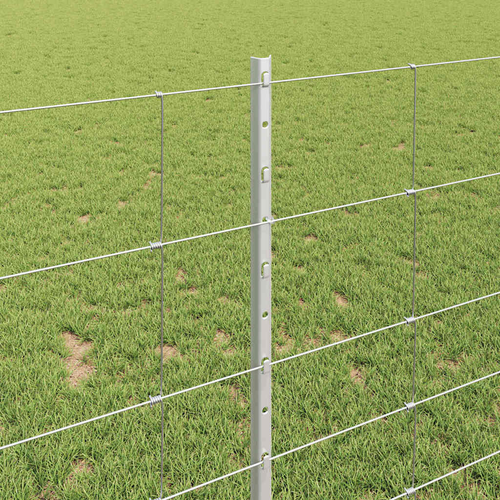 vidaXL Φερόντες Φράχτη 22 τεμ U-Channel 100 εκ Γαλβανισμένο Ατσάλι