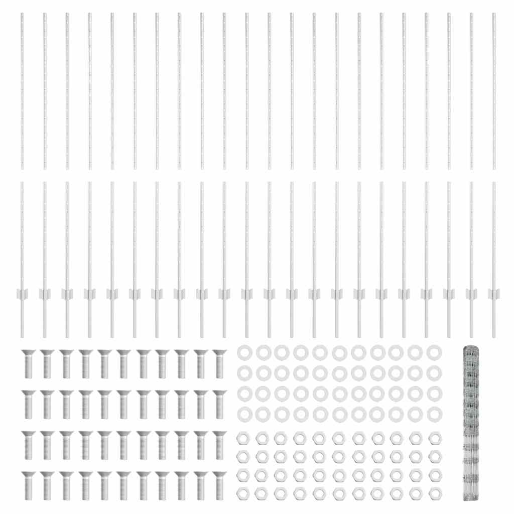 vidaXL Πόστες Περίφραξης 22 τεμ U-Channel 150 εκ Γαλβανισμένος Χάλυβας