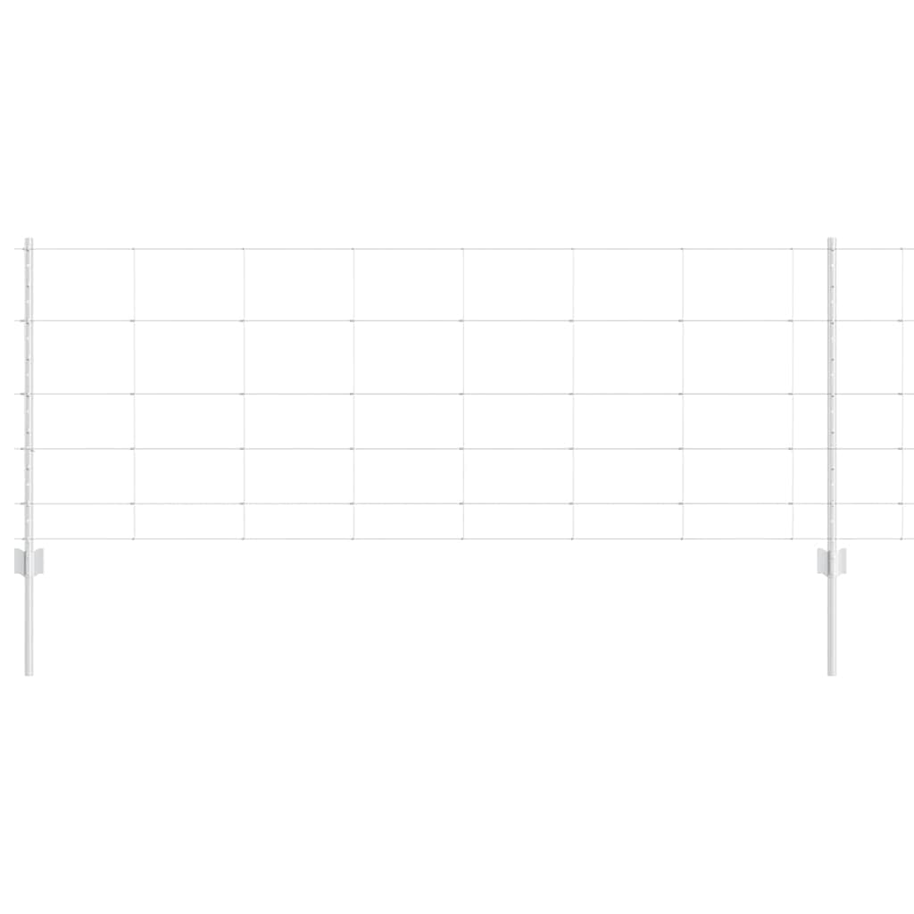 Πόλοι Φράχτη vidaXL 11 τεμ U-Channel 80 cm Γαλβανισμένος Χάλυβας