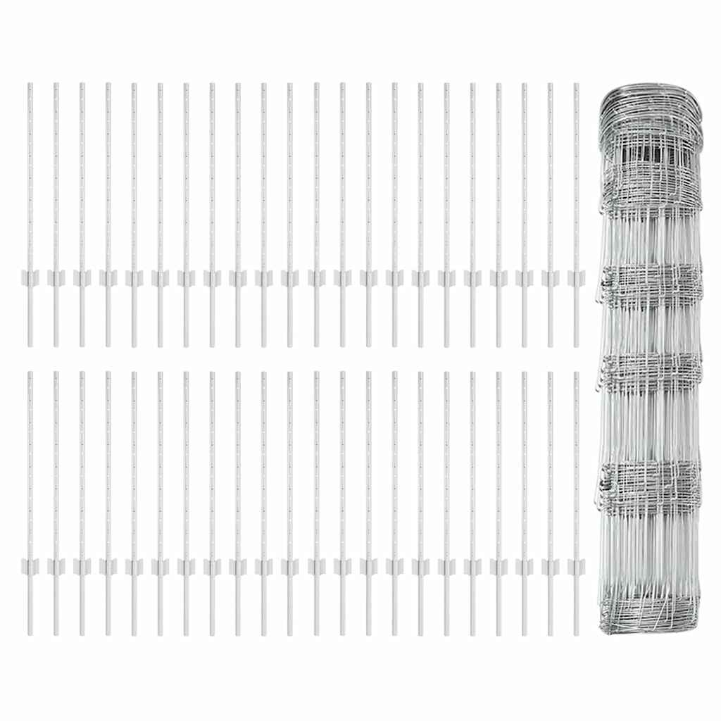 Πόλοι Φράχτη vidaXL 11 τεμ U-Channel 80 cm Γαλβανισμένος Χάλυβας