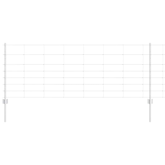 vidaXL Στήλοι Φράχτη 11τεμ U-Channel 80 εκ Γαλβανισμένο Ατσάλι