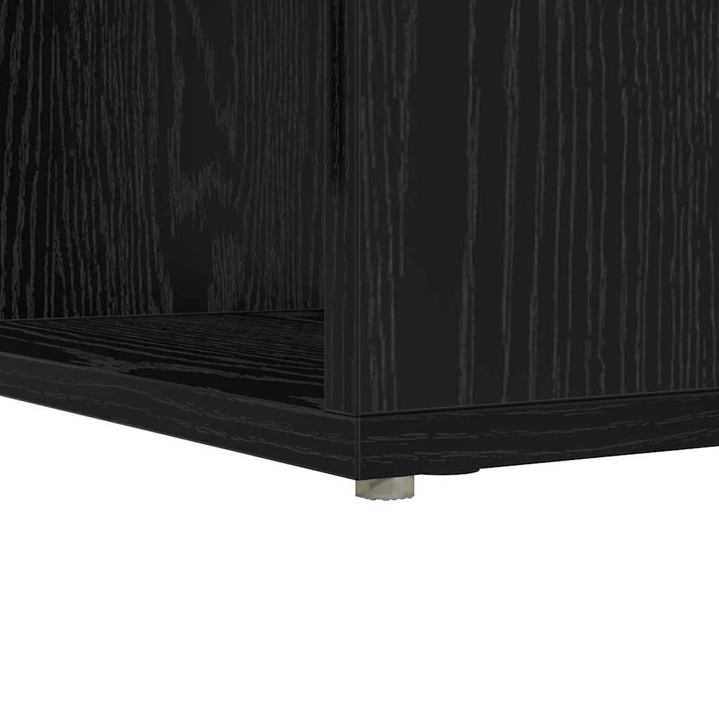 vidaXL Γωνιακό γραφείο με ράφι Μαύρη δρυς 101.5 x 149.5 x 149.5 εκ.