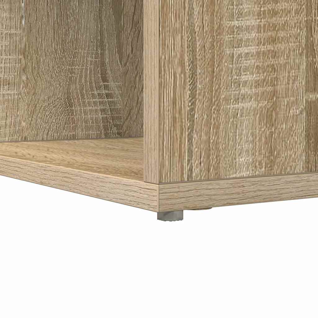 vidaXL Γωνιακό γραφείο με ράφι Sonoma Δρυς 101.5 x 149.5 x 149.5 εκ.