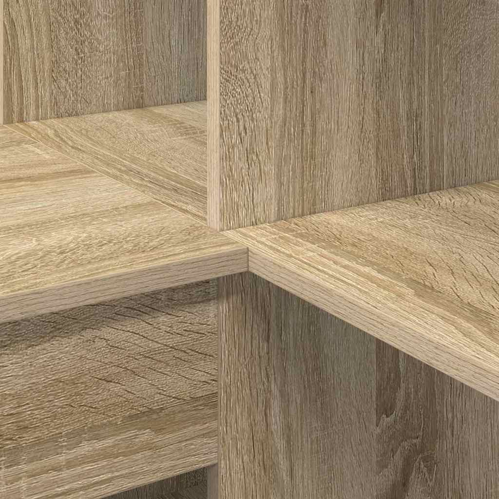 vidaXL Γωνιακό γραφείο με ράφι Sonoma Δρυς 101.5 x 149.5 x 149.5 εκ.