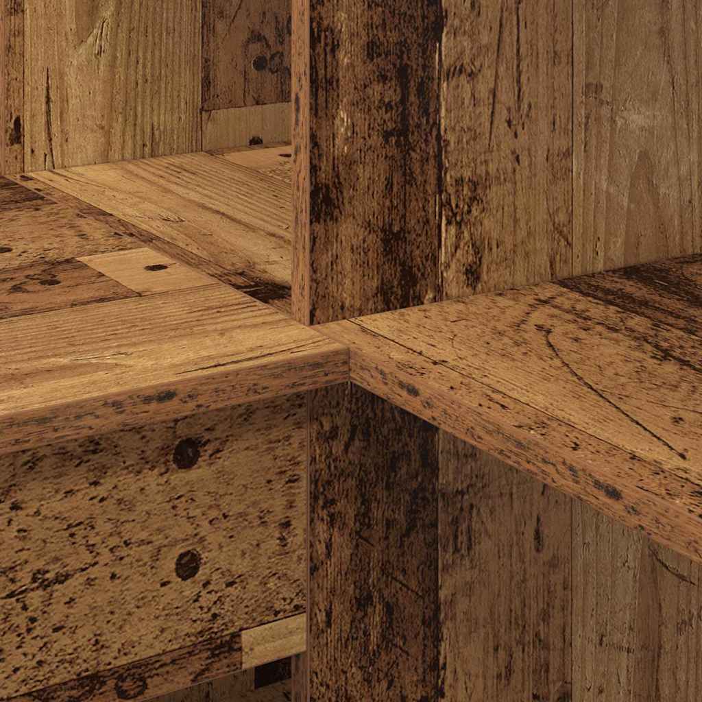 vidaXL Γωνιακό γραφείο με ράφι Παλιό Ξύλο 101,5 x 149,5 x 149,5 εκ.