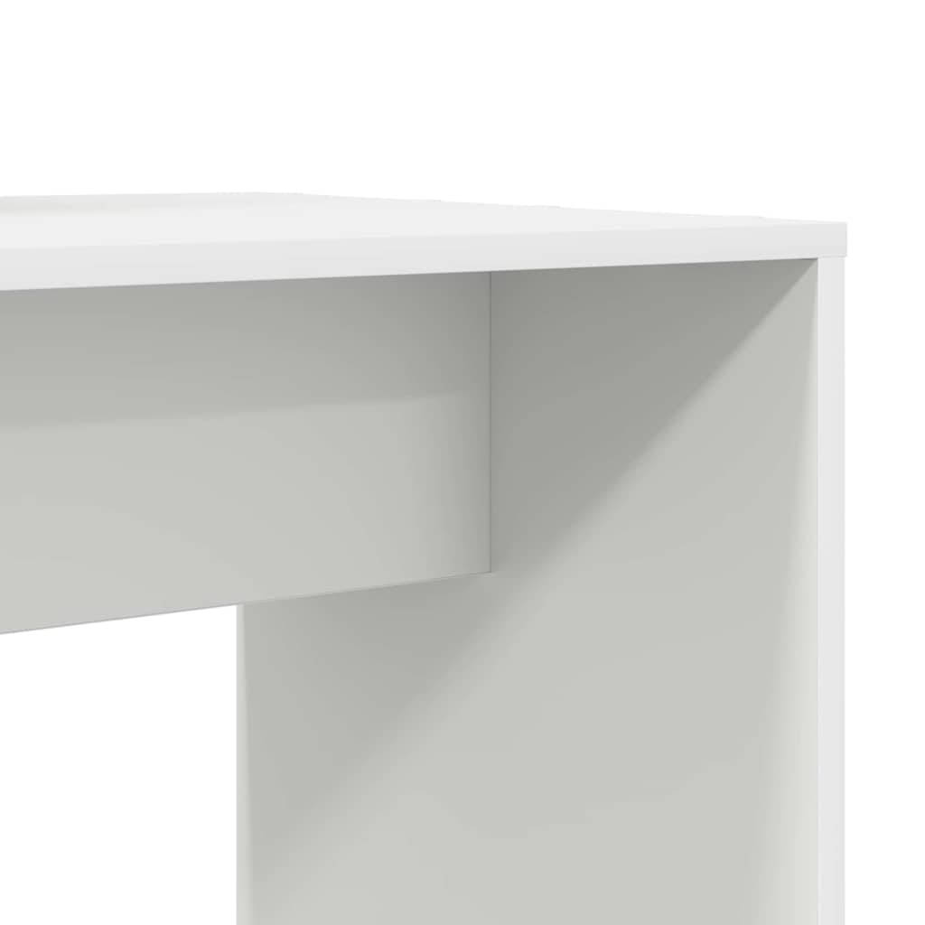 vidaXL Γραφείο με ράφι Λευκό 138.5 x 55 x 143 εκ Επεξεργασμένο ξύλο