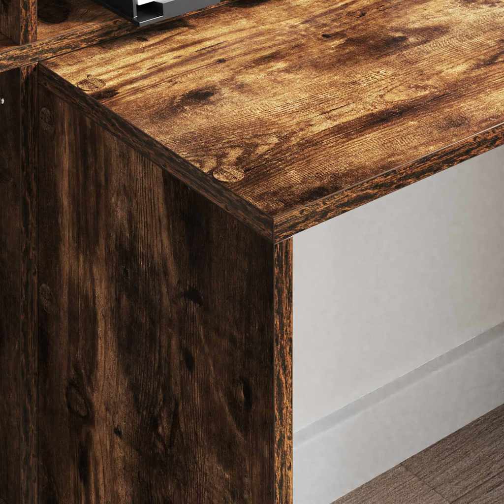 vidaXL Γραφείο Καπνιστή δρυς 138.5 x 55 x 143 εκ Επεξεργασμένο ξύλο