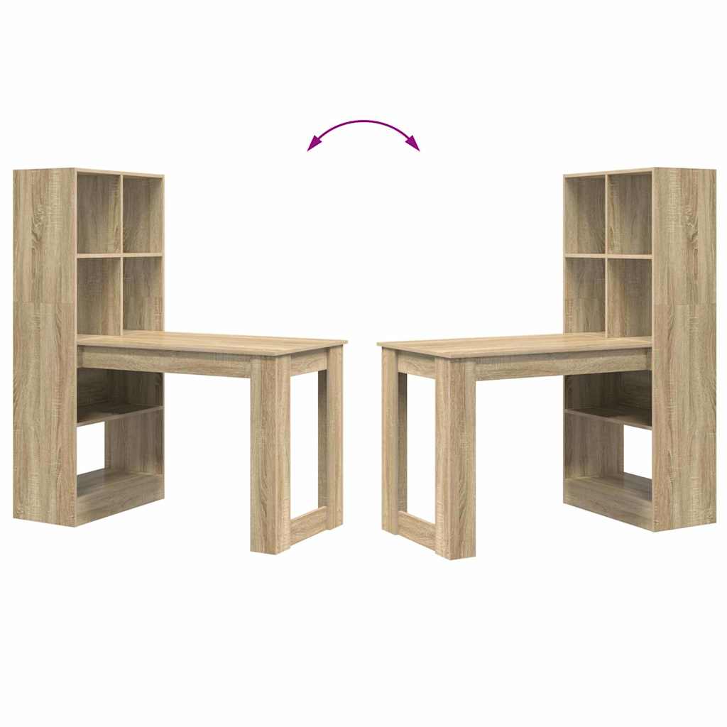 vidaXL Γραφείο Sonoma Δρυς 122 x 67 x 145 εκ. Επεξεργασμένο ξύλο