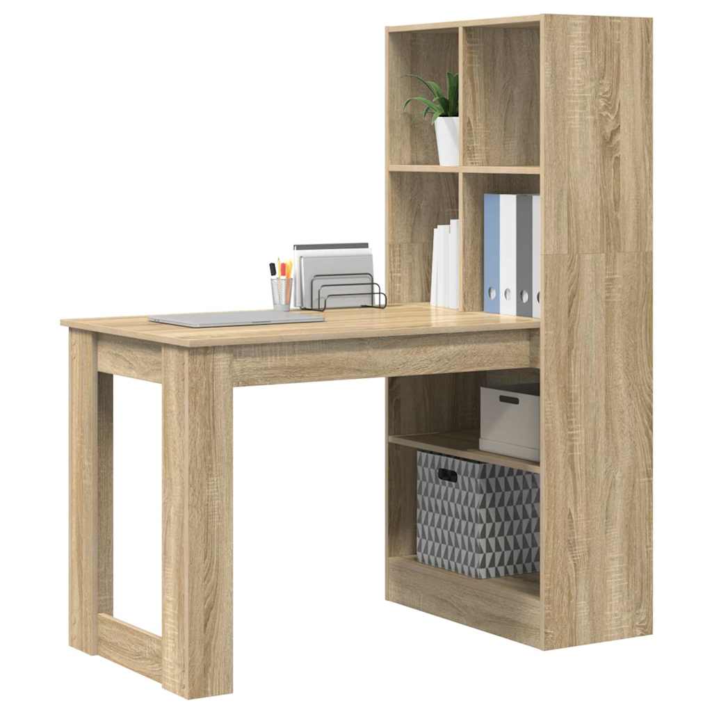 vidaXL Γραφείο Sonoma Δρυς 122 x 67 x 145 εκ. Επεξεργασμένο ξύλο