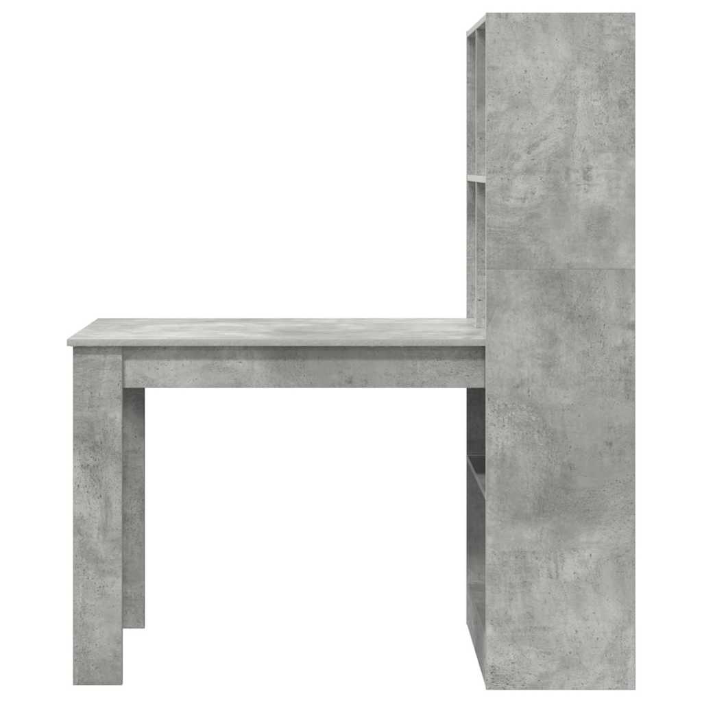 vidaXL Γραφείο Σκυρόδεμα Γκρι 122 x 67 x 145 εκ. Επεξεργασμένο ξύλο