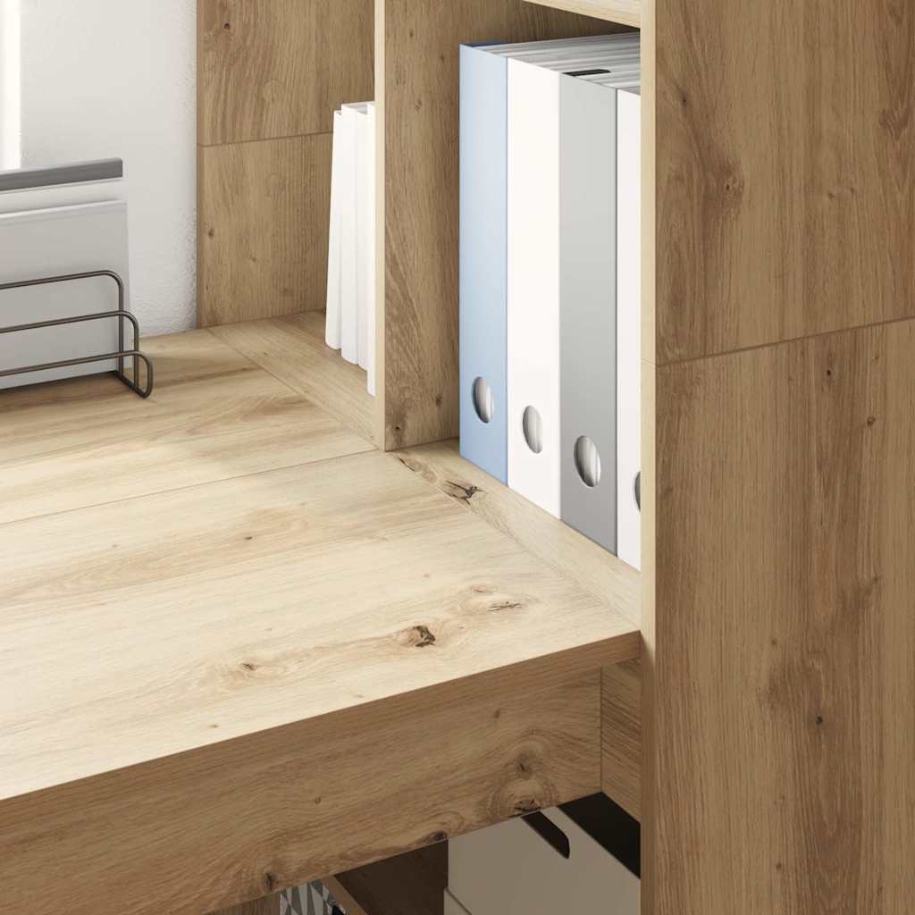 vidaXL Γραφείο artisan δρυς 122 x 67 x 145 εκ. Επεξεργασμένο ξύλο