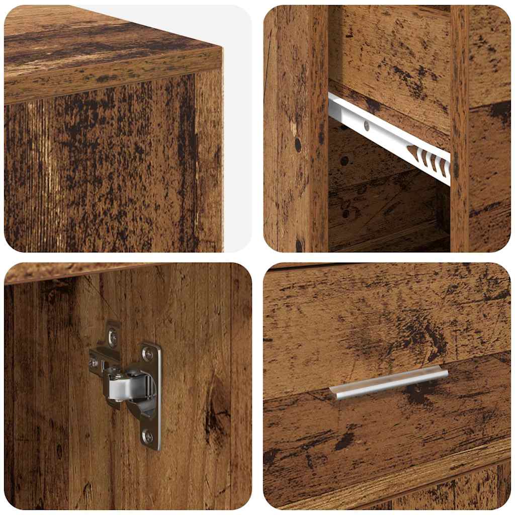 vidaXL Γωνιακό γραφείο Παλαιό ξύλο 102 x 50 x 75 εκ Επεξεργασμένο ξύλο