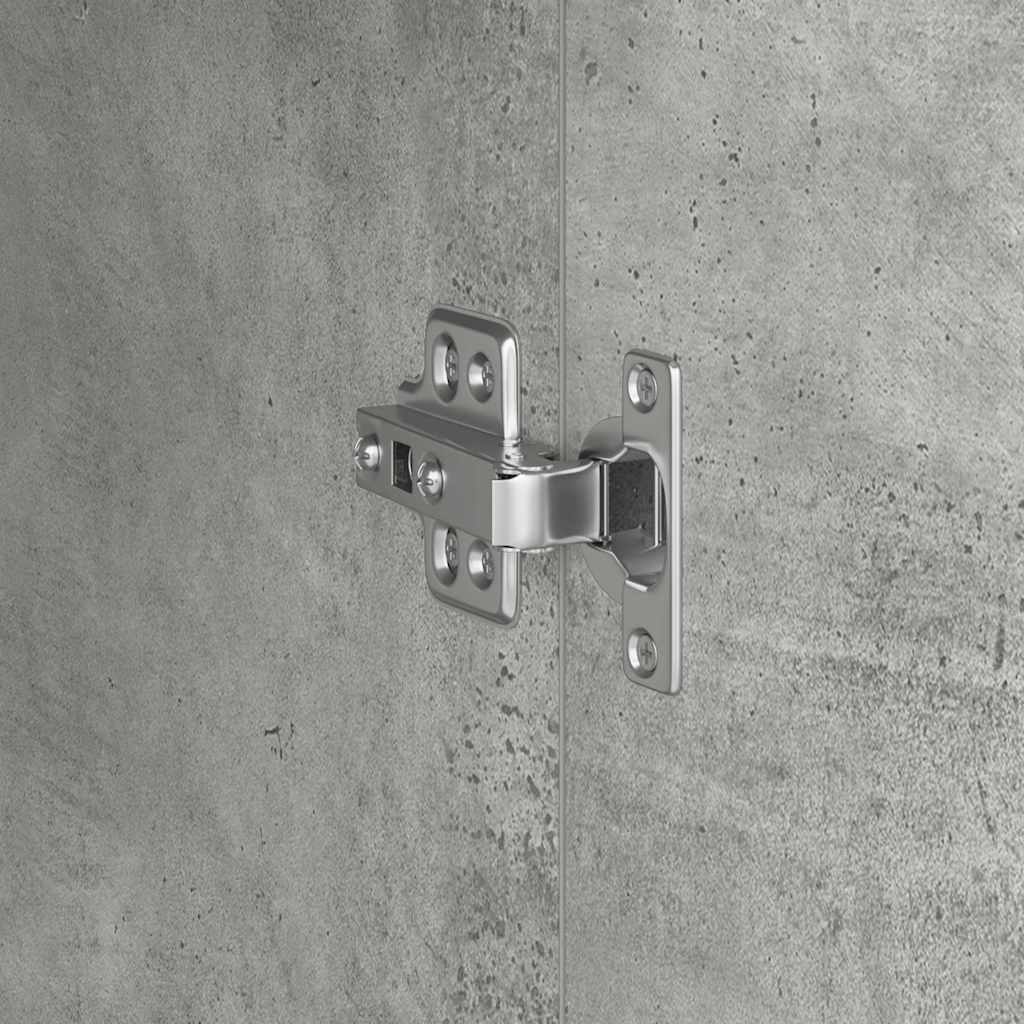 vidaXL Γραφείο με αποθηκευτικό χώρο με ράφι 2 pcs Σκυρόδεμα Γκρι