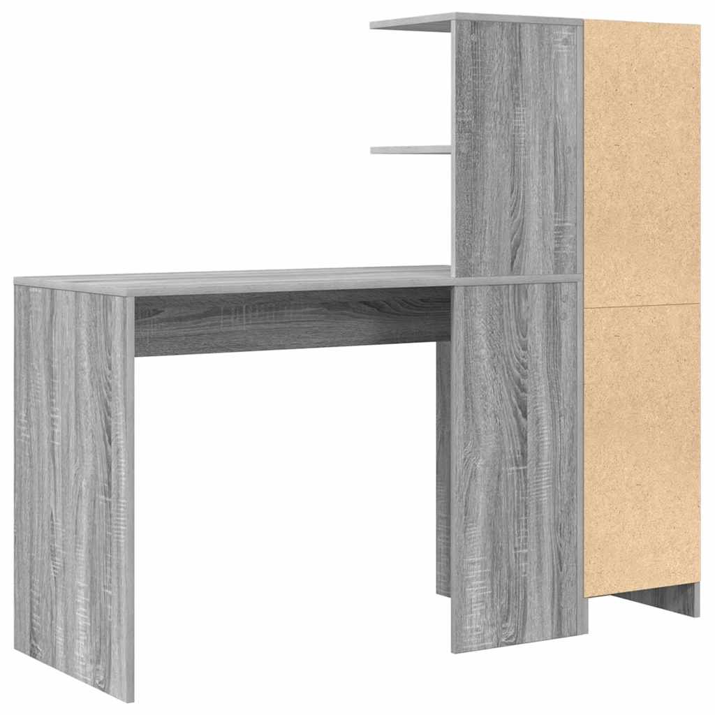 vidaXL Γραφείο Γκρίζο Σονομα 133.5 x 50 x 124 εκ. 2 τμχ.