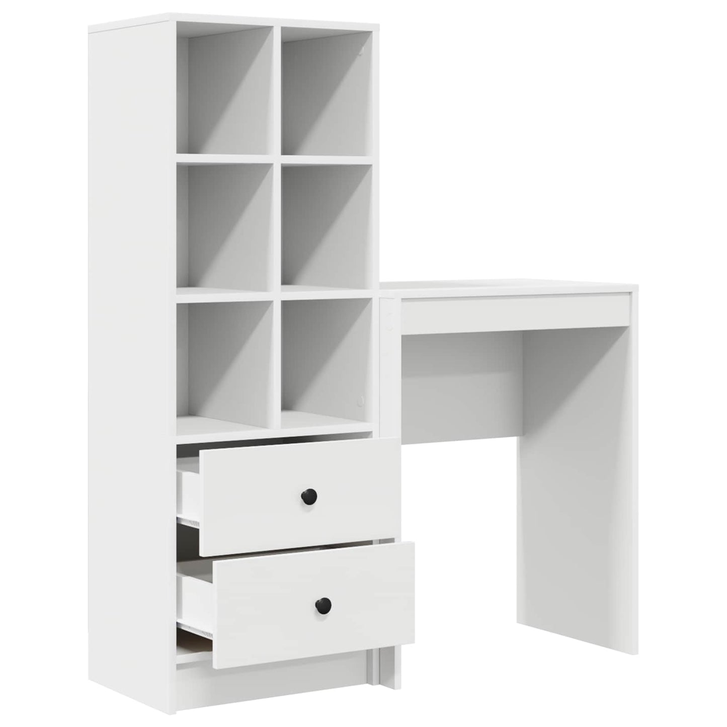 vidaXL Γραφείο Λευκό 105,5 x 34 x 127 εκ 2 τμχ.