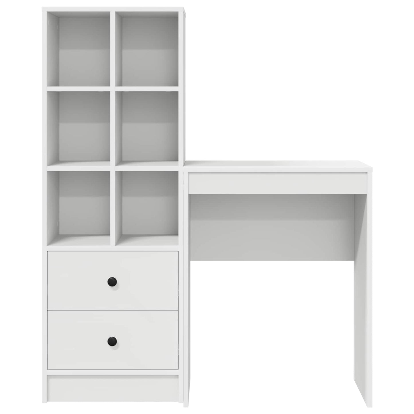 vidaXL Γραφείο Λευκό 105,5 x 34 x 127 εκ 2 τμχ.