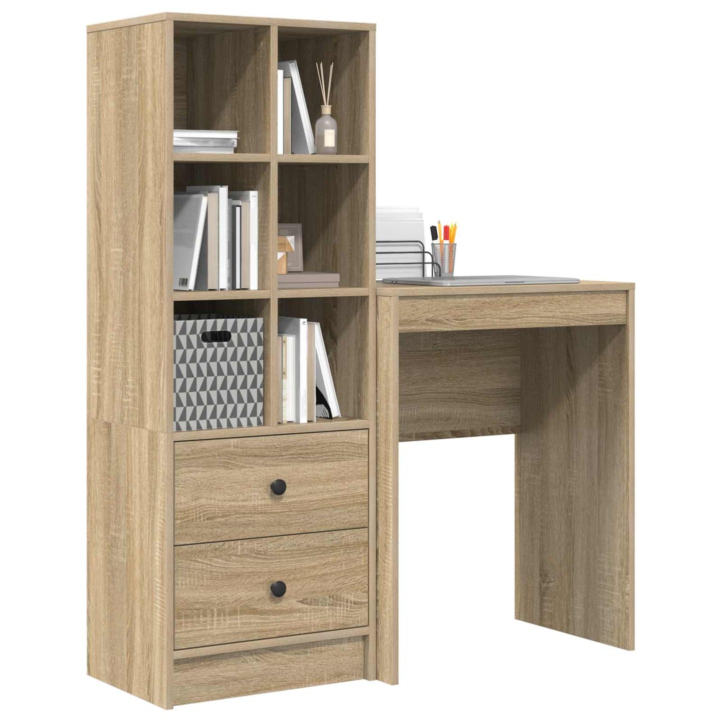 vidaXL Γραφείο Δρύς Sonoma 105,5 x 34 x 127 εκ 2 τμχ.