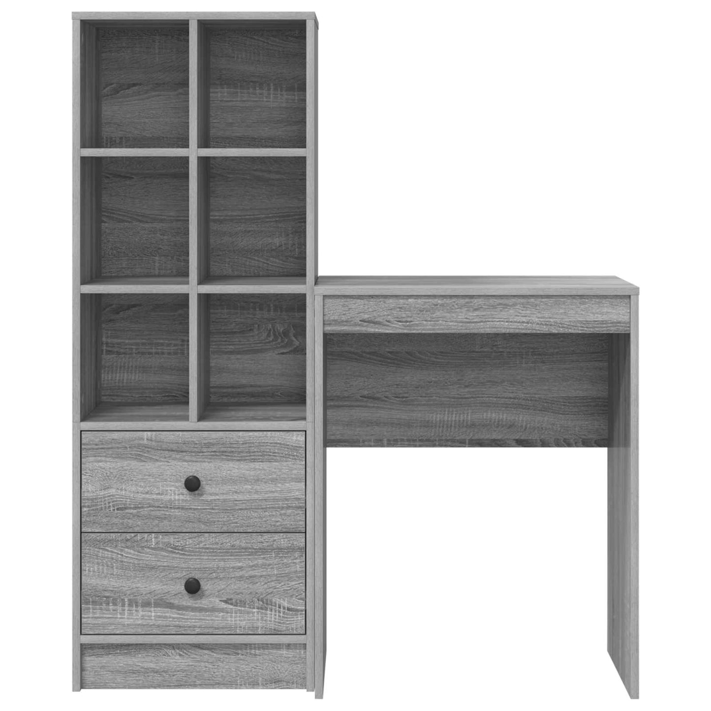 vidaXL Γραφείο Γκρίζο Σονομα 105,5 x 34 x 127 εκ 2 τμχ.