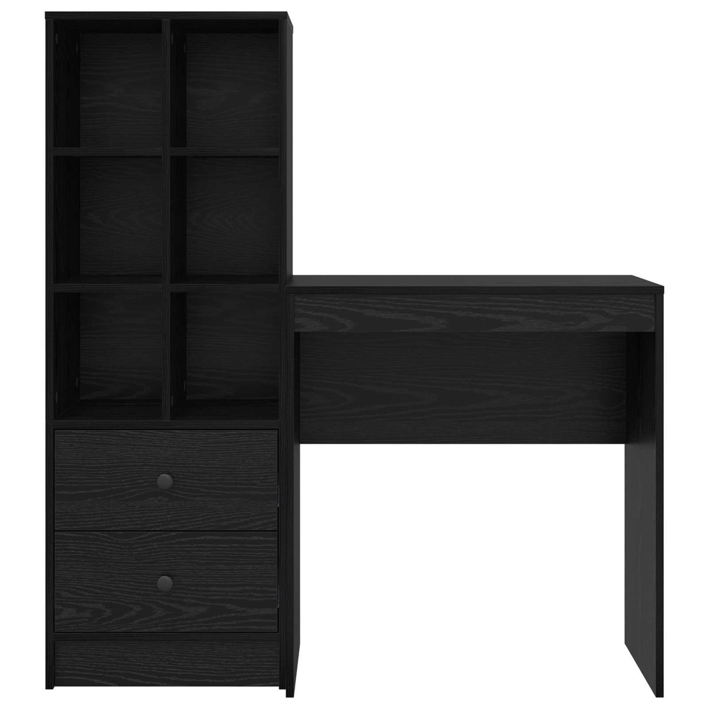 vidaXL Γραφείο Μαύρη Οξυά 115,5 x 40 x 127 εκ 2 τμχ.