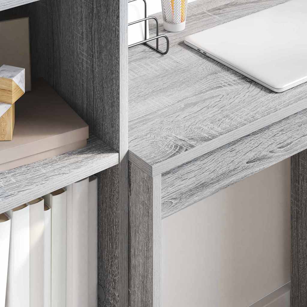 vidaXL Γραφείο με αποθηκευτικό χώρο 2 pcs Γκρι sonoma 70 x 40 x 76 εκ.
