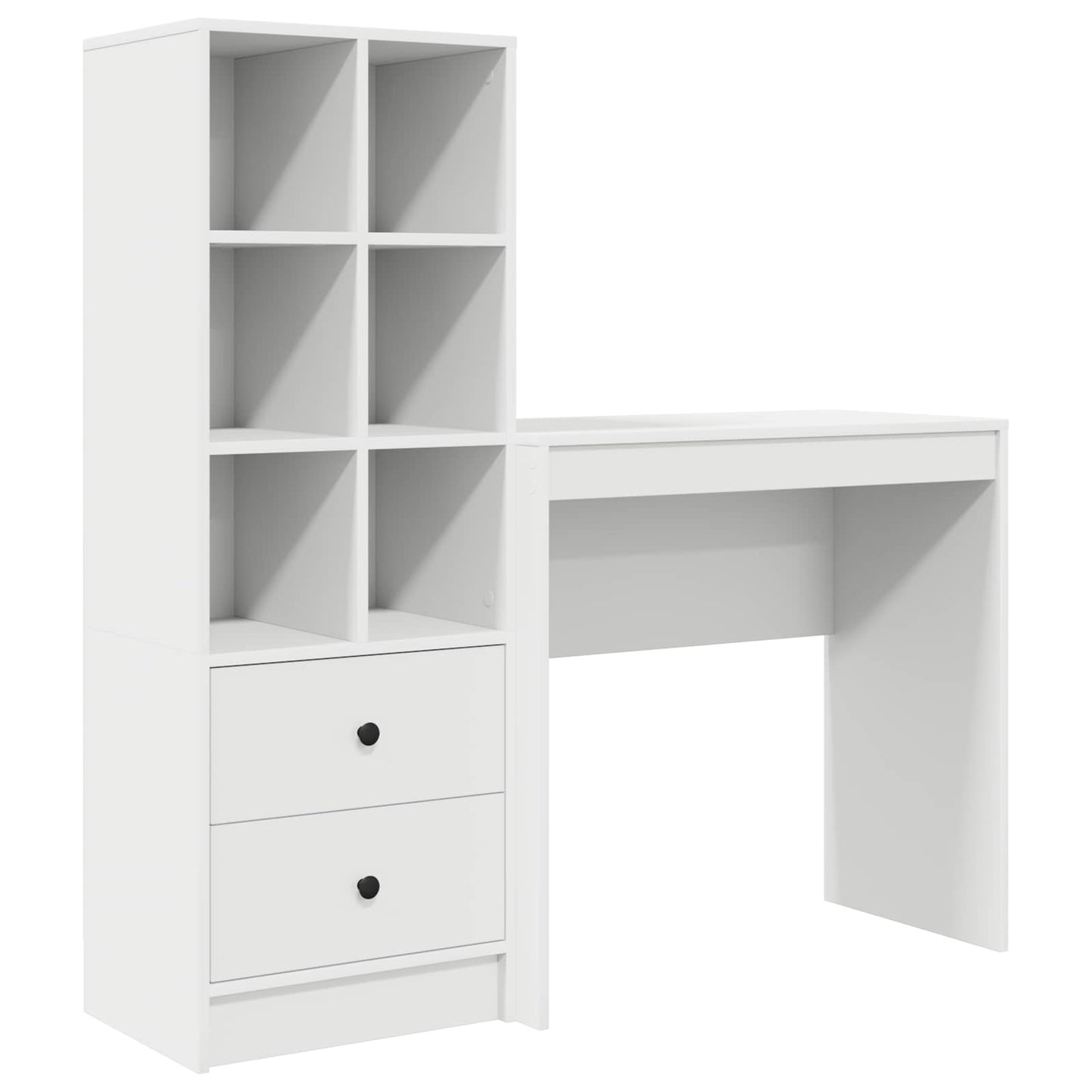 vidaXL Γραφείο Λευκό 125,5 x 40 x 127 εκ 2 τμχ.