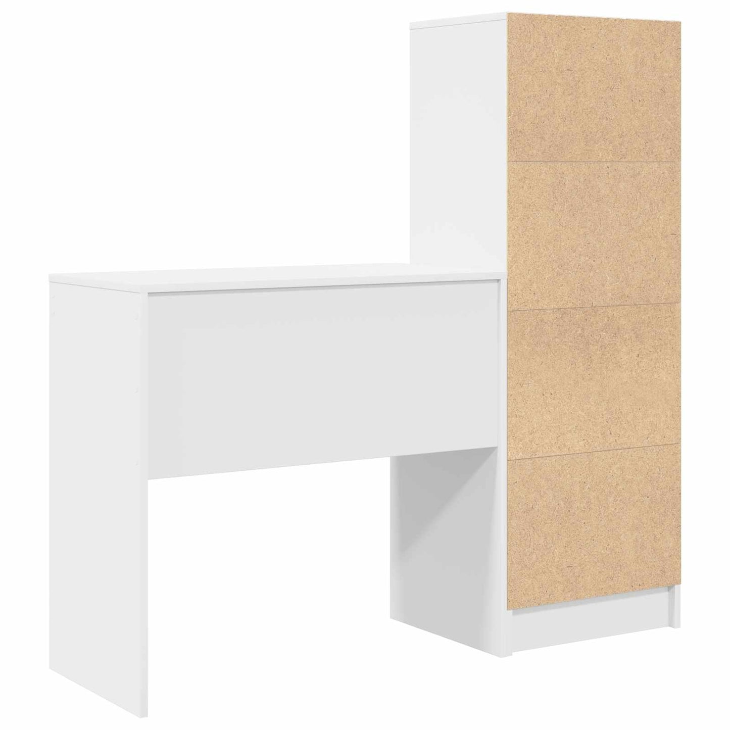 vidaXL Γραφείο Λευκό 125,5 x 40 x 127 εκ 2 τμχ.