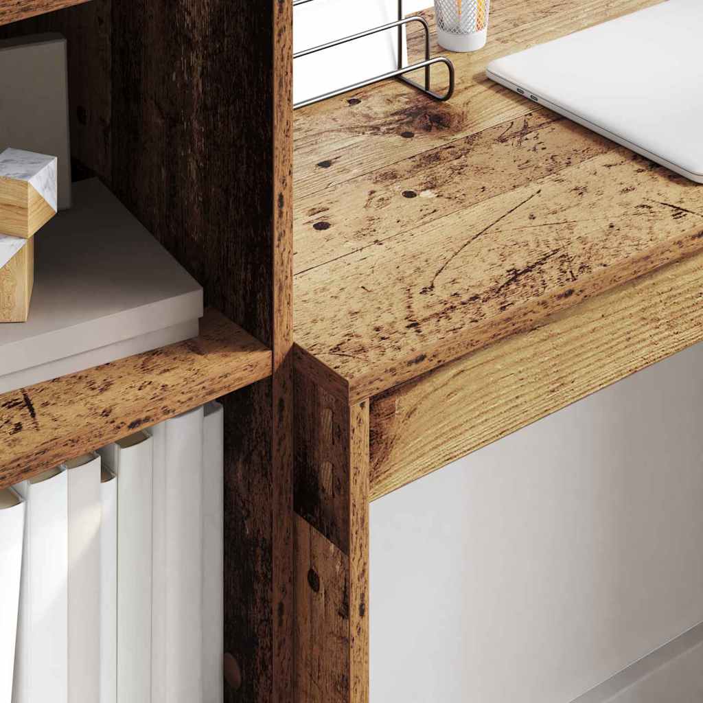 vidaXL Γραφείο με συρτάρι 2 pcs Παλιό ξύλο