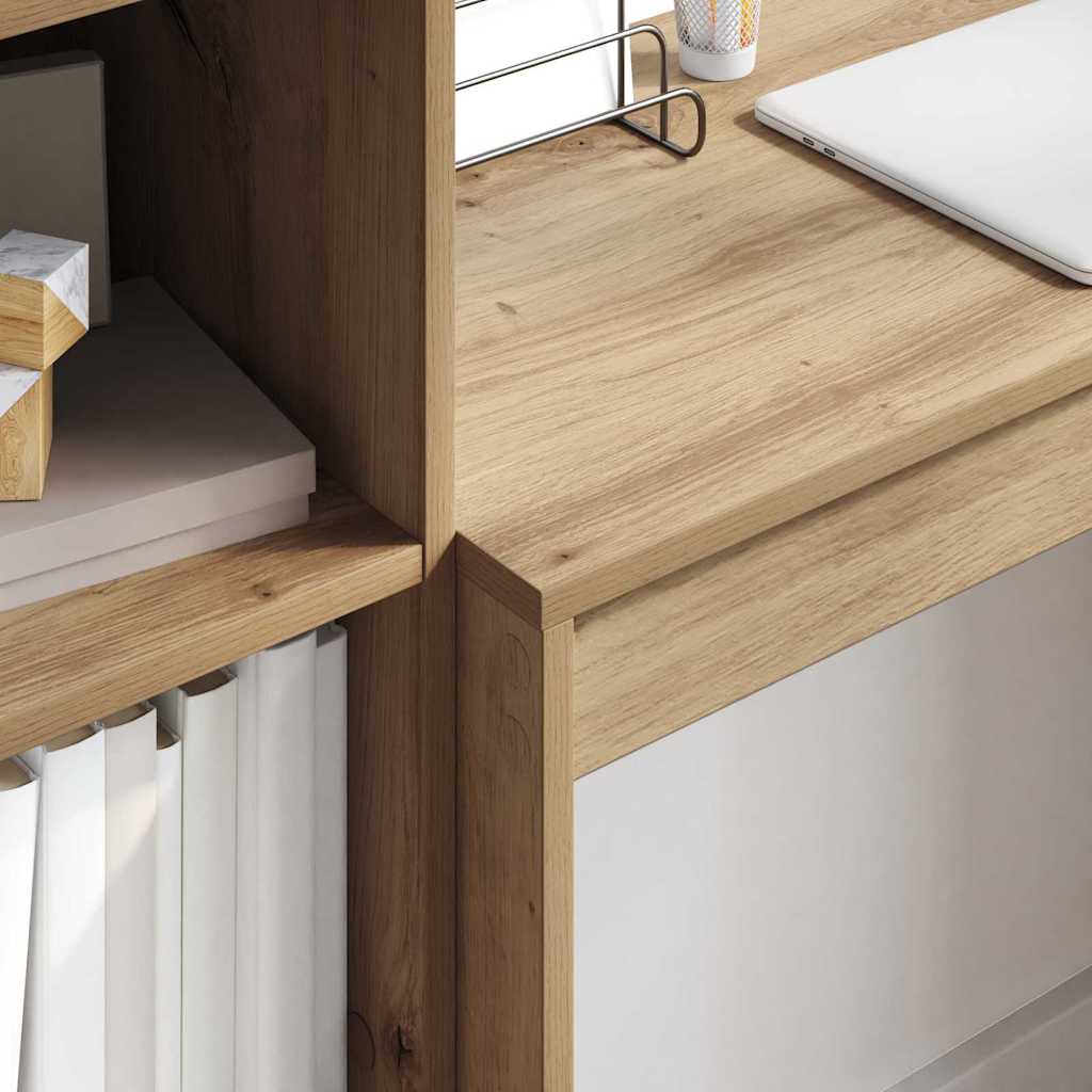 vidaXL Γραφείο με αποθηκευτικό χώρο με συρτάρι 2 pcs artisan δρυς