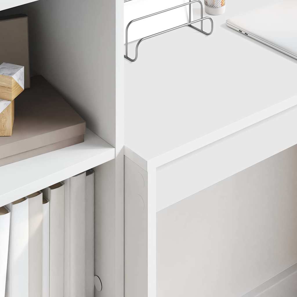 vidaXL Γραφείο με αποθηκευτικό χώρο 2 pcs Λευκό 90 x 40 x 76 εκ.