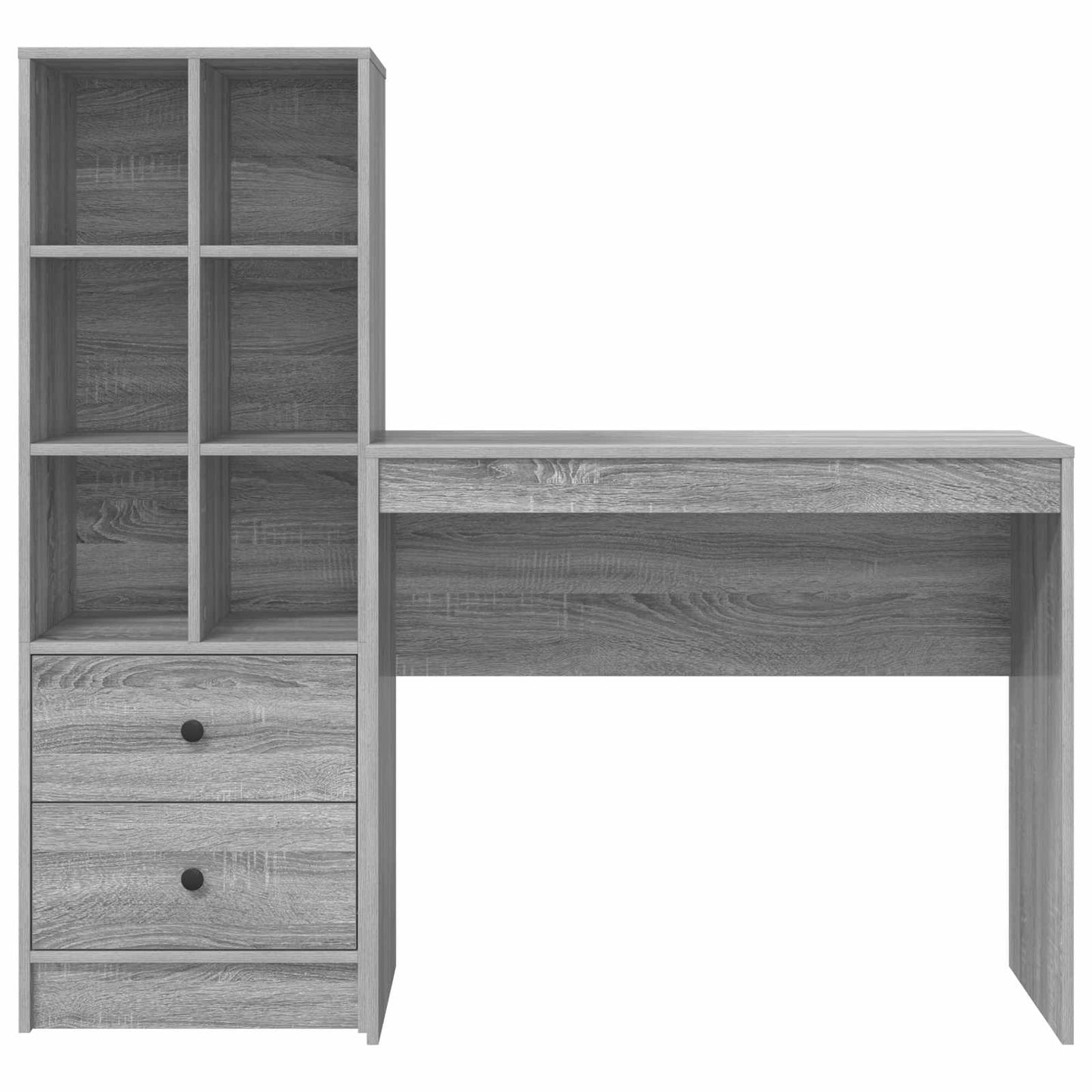 vidaXL Γραφείο Γκρίζο Σονομα 135,5 x 40 x 127 εκ 2 τμχ.