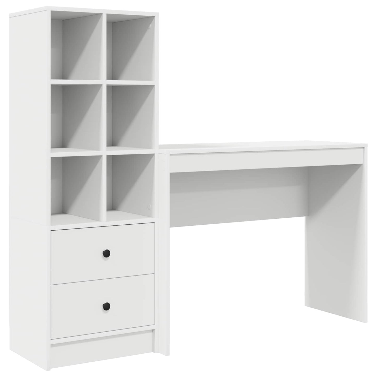vidaXL Γραφείο Λευκό 145,5 x 40 x 127 εκ 2 τμχ.