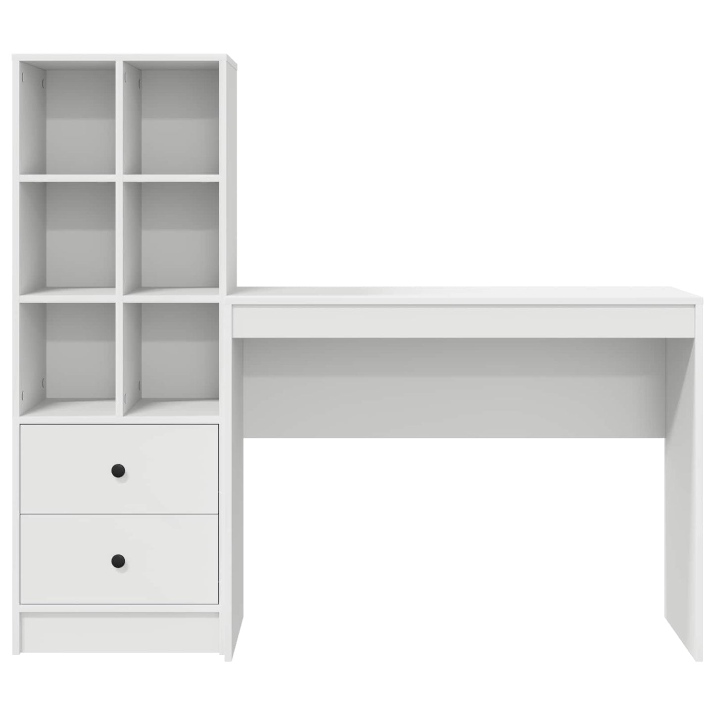 vidaXL Γραφείο Λευκό 145,5 x 40 x 127 εκ 2 τμχ.