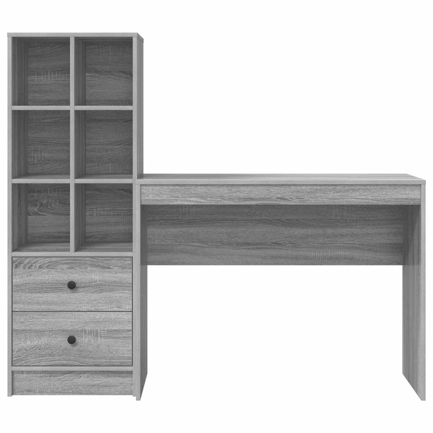 vidaXL Γραφείο Γκρίζο Σονομα 145,5 x 40 x 127 εκ 2 τμχ.