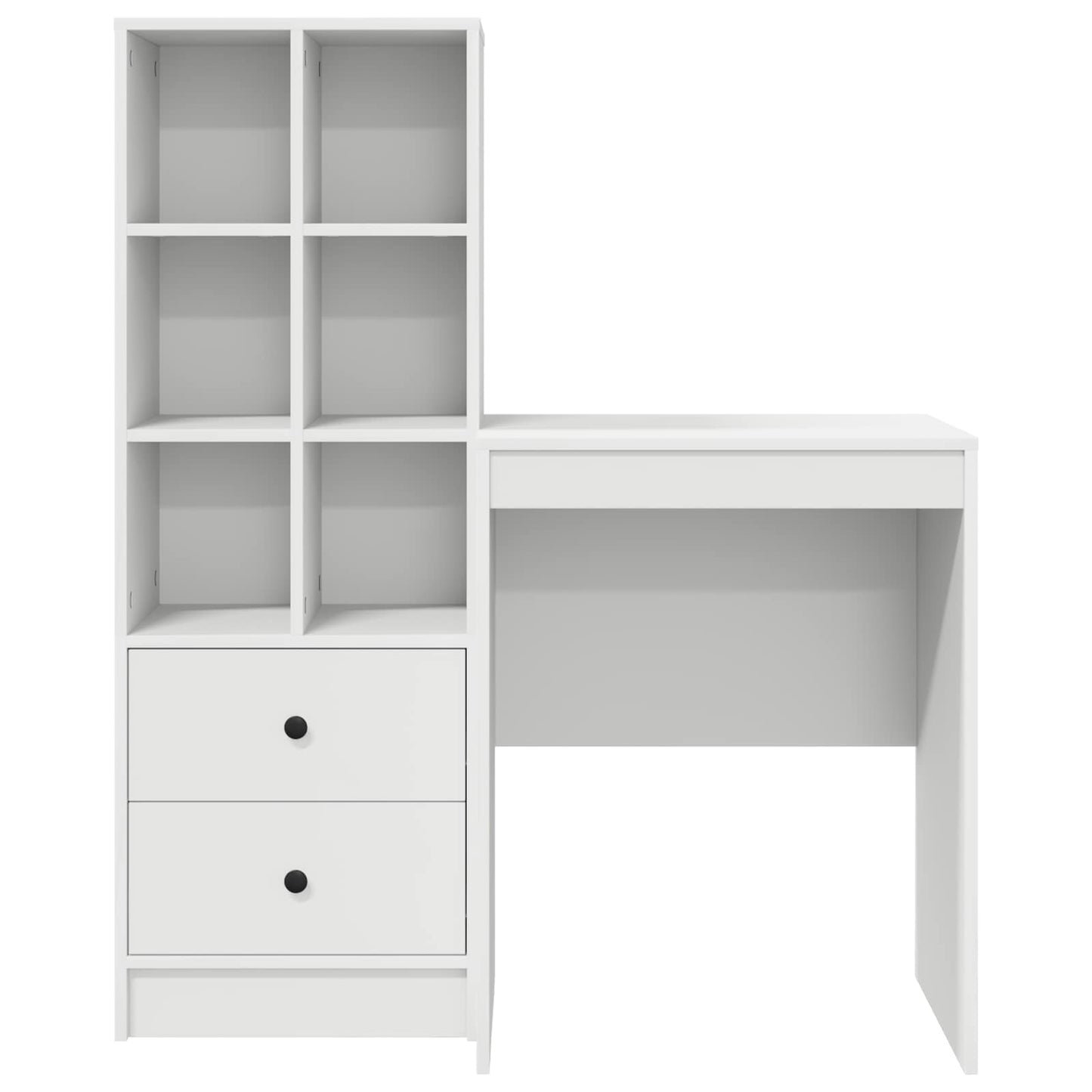 vidaXL Γραφείο Λευκό 145,5 x 40 x 127 εκ 2 τμχ.