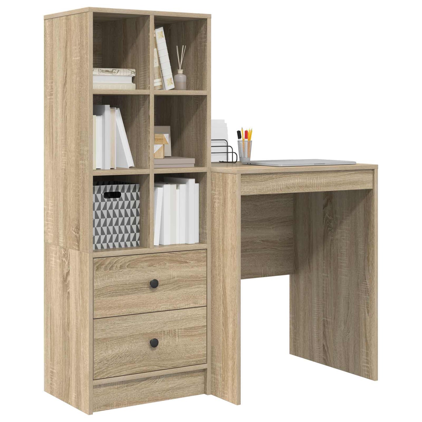 vidaXL Γραφείο Δρύς Sonoma 105,5 x 50 x 127 εκ 2 τμχ.