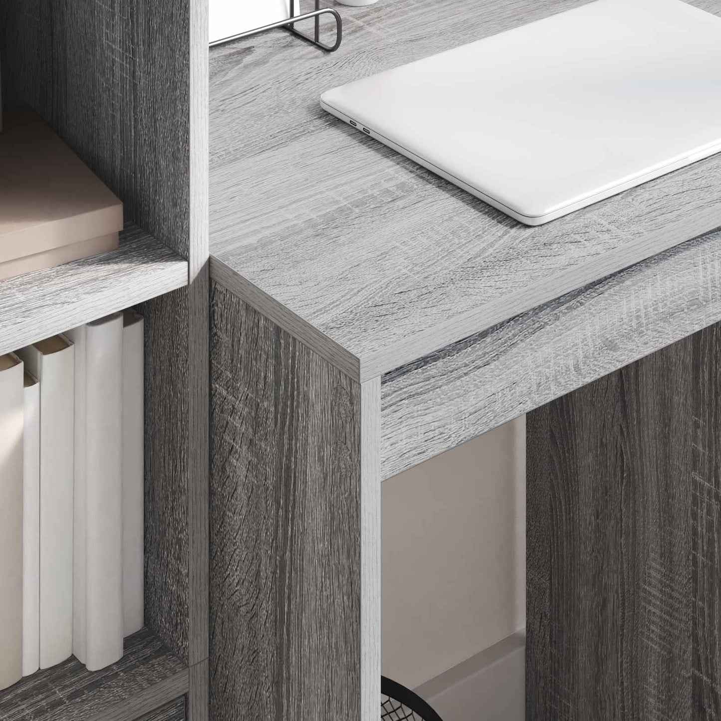 vidaXL Γραφείο Γκρίζο Σονομα 105,5 x 50 x 127 εκ 2 τμχ.