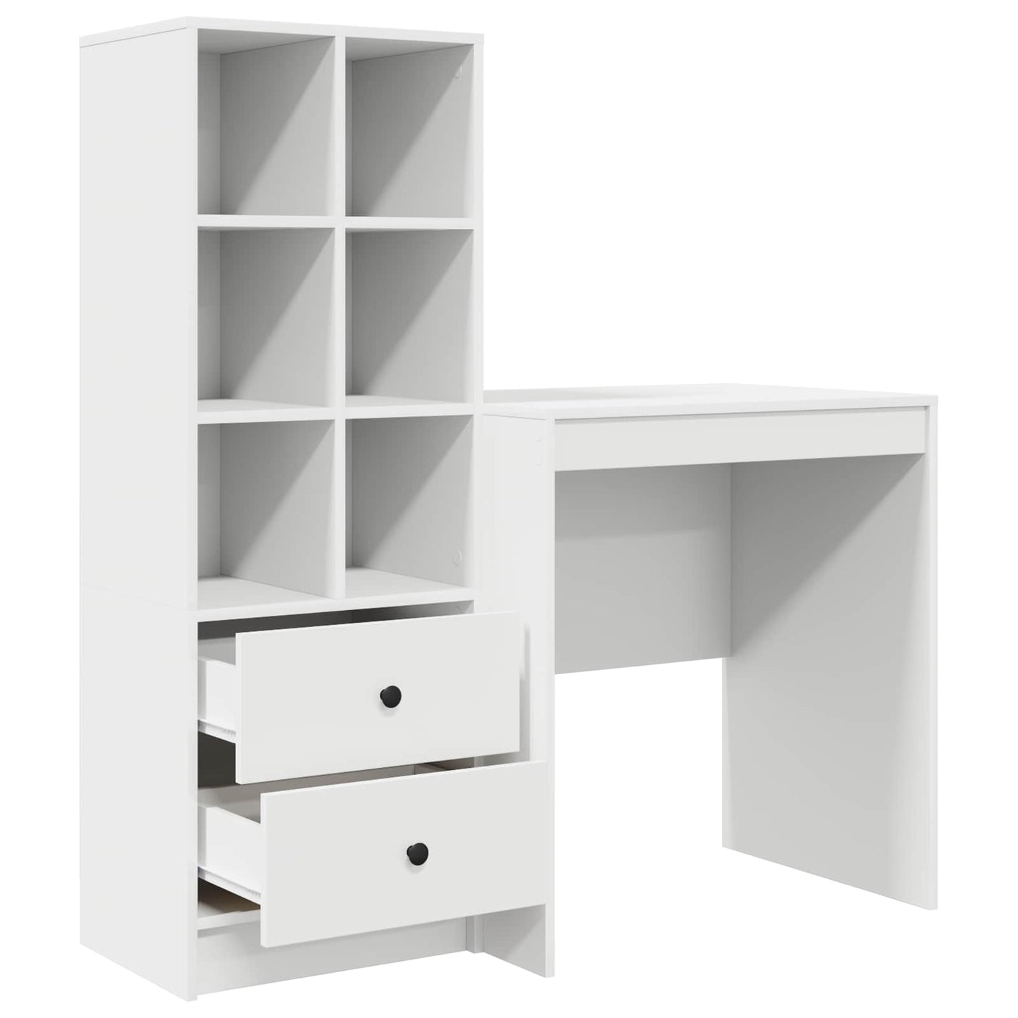 vidaXL Γραφείο Λευκό 115,5 x 50 x 127 εκ 2 τμχ.