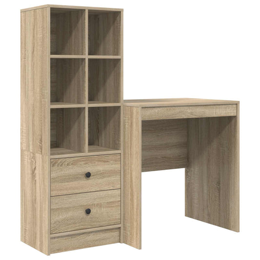 vidaXL Γραφείο Δρύς Sonoma 115,5 x 50 x 127 εκ 2 τμχ.