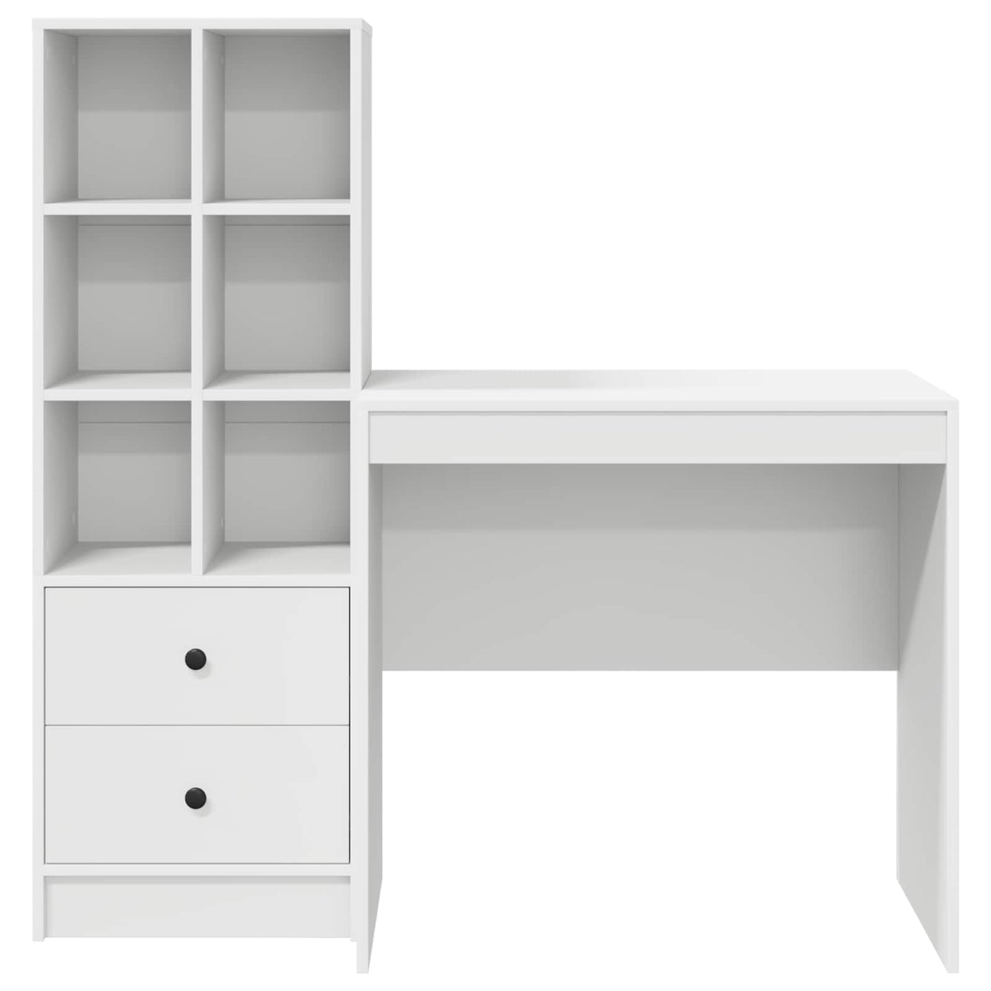 vidaXL Γραφείο Λευκό 125,5 x 50 x 127 εκ 2 τμχ.