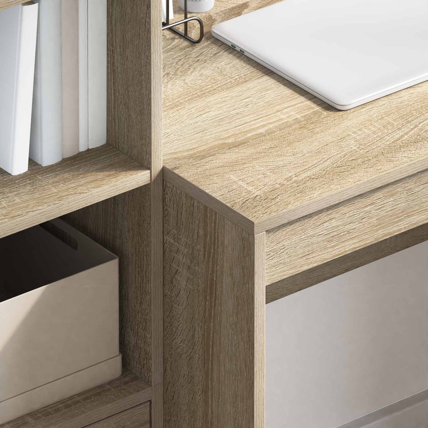 vidaXL Γραφείο Δρύς Sonoma 125,5 x 50 x 127 εκ 2 τμχ.