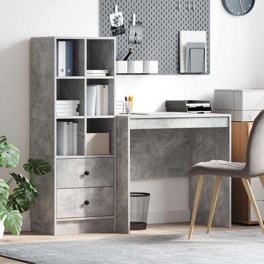 vidaXL Γραφείο Σκυρόδεμα Γκρι 125,5 x 50 x 127 εκ 2 τμχ.