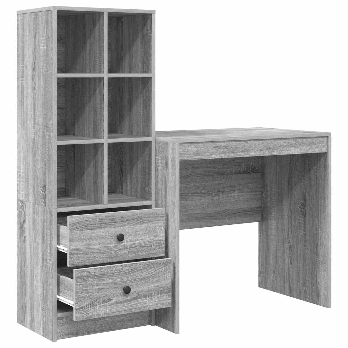 vidaXL Γραφείο Γκρίζο Σονομα 125,5 x 50 x 127 εκ 2 τμχ.